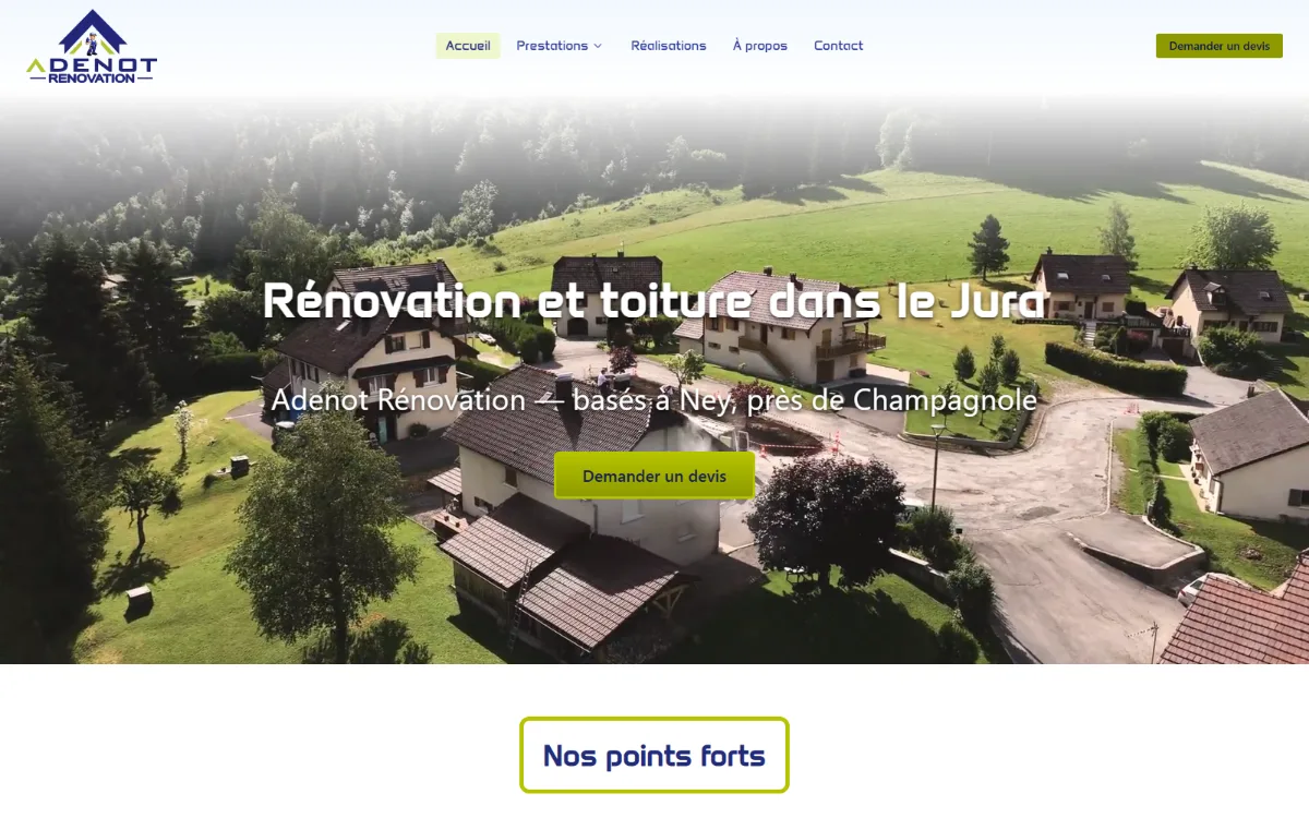 Site de Adenot Toiture